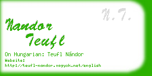 nandor teufl business card